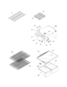 Shelves parts for Kenmore Refrigerator 253.65802509 (25365802509, 253 65802509) from AppliancePartsPros.com