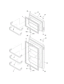 Door parts for Kenmore Refrigerator 253.6172201A (2536172201A, 253 6172201A) from AppliancePartsPros.com