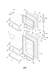 Door parts for Kenmore Refrigerator 253.6179010A (2536179010A, 253 6179010A) from AppliancePartsPros.com