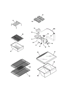 Shelves parts for Kenmore Refrigerator 253.61792102 (25361792102, 253 61792102) from AppliancePartsPros.com