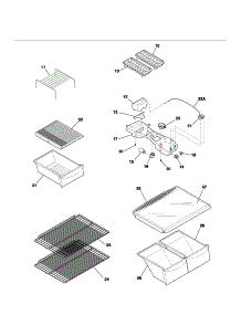 Shelves parts for Kenmore Refrigerator 253.61794106 (25361794106, 253 61794106) from AppliancePartsPros.com