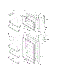 Door parts for Kenmore Refrigerator 253.61795305 (25361795305, 253 61795305) from AppliancePartsPros.com