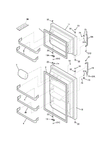 Door parts for Kenmore Refrigerator 253.61795307 (25361795307, 253 61795307) from AppliancePartsPros.com