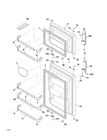 Doors parts for Kenmore Refrigerator 253.61799106 (25361799106, 253 61799106) from AppliancePartsPros.com
