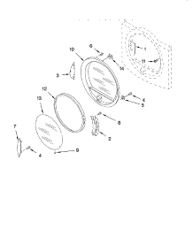 Door Parts, Optional Parts (Not Included) parts for Kenmore Dryer 110.85876401 (11085876401, 110 85876401) from AppliancePartsPros.com