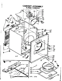 Cabinet Parts parts for Kenmore Dryer 110.86030100 (11086030100, 110 86030100) from AppliancePartsPros.com