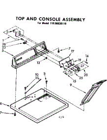 Top And Console Assembly parts for Kenmore Dryer 110.86030110 (11086030110, 110 86030110) from AppliancePartsPros.com