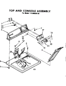 Top And Console Assembly parts for Kenmore Dryer 110.86030120 (11086030120, 110 86030120) from AppliancePartsPros.com