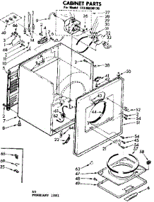 Cabinet Parts parts for Kenmore Dryer 110.86030120 (11086030120, 110 86030120) from AppliancePartsPros.com