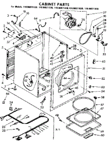 Cabient Parts parts for Kenmore Dryer 110.86071120 (11086071120, 110 86071120) from AppliancePartsPros.com