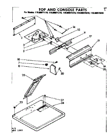 Top And Console Parts parts for Kenmore Dryer 110.86071410 (11086071410, 110 86071410) from AppliancePartsPros.com