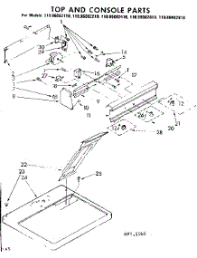 Top & Console Parts parts for Kenmore Dryer 110.86082410 (11086082410, 110 86082410) from AppliancePartsPros.com