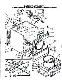 Cabinet Assembly parts for Kenmore Dryer 110.86093800 (11086093800, 110 86093800) from AppliancePartsPros.com