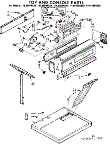 Top And Console Part parts for Kenmore Dryer 110.86094220 (11086094220, 110 86094220) from AppliancePartsPros.com