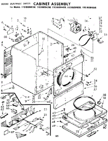Cabinet Parts parts for Kenmore Dryer 110.86094250 (11086094250, 110 86094250) from AppliancePartsPros.com