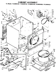 Cabinet Assembly parts for Kenmore Dryer 110.86094820 (11086094820, 110 86094820) from AppliancePartsPros.com