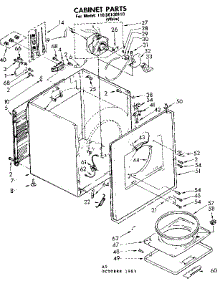 Cabinet Parts parts for Kenmore Dryer 110.86130110 (11086130110, 110 86130110) from AppliancePartsPros.com