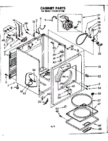 Cabinet Parts parts for Kenmore Dryer 110.86151100 (11086151100, 110 86151100) from AppliancePartsPros.com