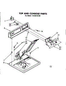 Top And Console Parts parts for Kenmore Dryer 110.86155100 (11086155100, 110 86155100) from AppliancePartsPros.com