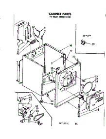 Cabinet Parts parts for Kenmore Dryer 110.86155100 (11086155100, 110 86155100) from AppliancePartsPros.com