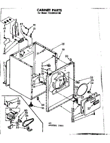 Cabinet Parts parts for Kenmore Dryer 110.86156100 (11086156100, 110 86156100) from AppliancePartsPros.com