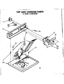 Top And Console Parts parts for Kenmore Dryer 110.86156100 (11086156100, 110 86156100) from AppliancePartsPros.com
