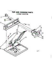 Top And Console Parts parts for Kenmore Dryer 110.86157100 (11086157100, 110 86157100) from AppliancePartsPros.com