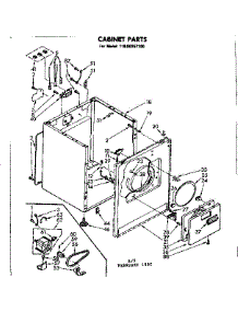 Cabinet Parts parts for Kenmore Dryer 110.86157100 (11086157100, 110 86157100) from AppliancePartsPros.com