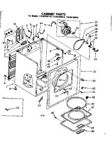 Cabinet Parts parts for Kenmore Dryer 110.86160110 (11086160110, 110 86160110) from AppliancePartsPros.com
