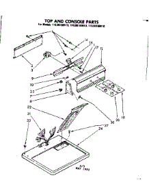 Top And Console Parts parts for Kenmore Dryer 110.86160810 (11086160810, 110 86160810) from AppliancePartsPros.com