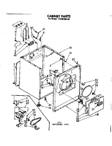Cabinet Parts parts for Kenmore Dryer 110.86166100 (11086166100, 110 86166100) from AppliancePartsPros.com