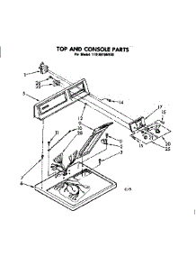 Top And Console Parts parts for Kenmore Dryer 110.86166100 (11086166100, 110 86166100) from AppliancePartsPros.com