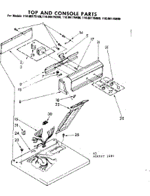 Top And Console Parts parts for Kenmore Dryer 110.86175400 (11086175400, 110 86175400) from AppliancePartsPros.com