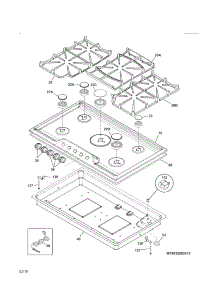 Main Top parts for Kenmore Cooktop 790.32699410 (79032699410, 790 32699410) from AppliancePartsPros.com