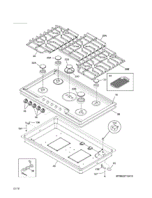Main Top parts for Kenmore Cooktop 790.32713410 (79032713410, 790 32713410) from AppliancePartsPros.com