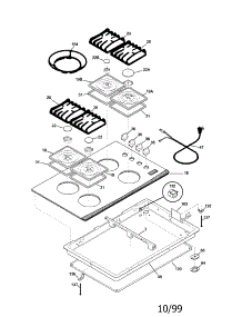 Cooktop parts for Kenmore Cooktop 790.33003990 (79033003990, 790 33003990) from AppliancePartsPros.com