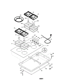 Cooktop parts for Kenmore Cooktop 790.33004991 (79033004991, 790 33004991) from AppliancePartsPros.com