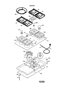 Cooktop parts for Kenmore Cooktop 790.33014990 (79033014990, 790 33014990) from AppliancePartsPros.com