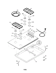 Cooktop parts for Kenmore Cooktop 790.33029100 (79033029100, 790 33029100) from AppliancePartsPros.com