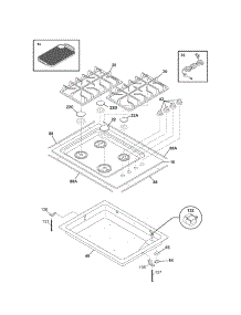 Maintop parts for Kenmore Cooktop 790.33224401 (79033224401, 790 33224401) from AppliancePartsPros.com