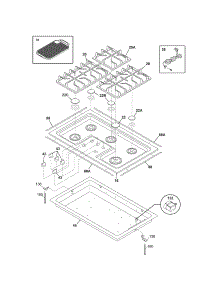 Maintop parts for Kenmore Cooktop 790.33232401 (79033232401, 790 33232401) from AppliancePartsPros.com