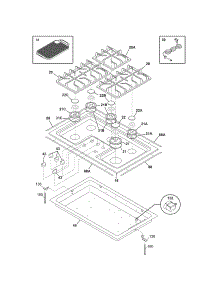 Maintop parts for Kenmore Cooktop 790.33233401 (79033233401, 790 33233401) from AppliancePartsPros.com