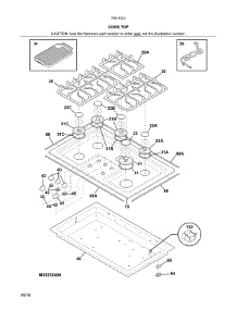 Main Top parts for Kenmore Cooktop 790.33234400 (79033234400, 790 33234400) from AppliancePartsPros.com