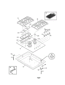 Cooktop parts for Kenmore Cooktop 790.33243601 (79033243601, 790 33243601) from AppliancePartsPros.com