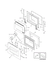 Door parts for Kenmore Range 790.36603603 (79036603603, 790 36603603) from AppliancePartsPros.com