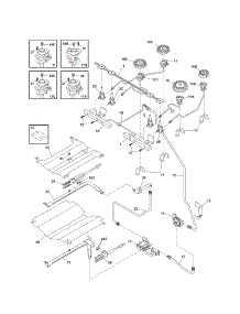 Burner parts for Kenmore Range 790.36682503 (79036682503, 790 36682503) from AppliancePartsPros.com