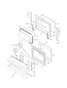 Door parts for Kenmore Range 790.36683501 (79036683501, 790 36683501) from AppliancePartsPros.com