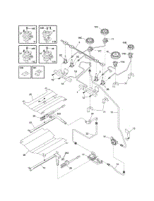 Burner parts for Kenmore Range 790.36689501 (79036689501, 790 36689501) from AppliancePartsPros.com