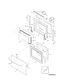 Door parts for Kenmore Range 790.36692508 (79036692508, 790 36692508) from AppliancePartsPros.com