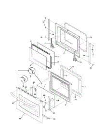 Door parts for Kenmore Range 790.36693502 (79036693502, 790 36693502) from AppliancePartsPros.com